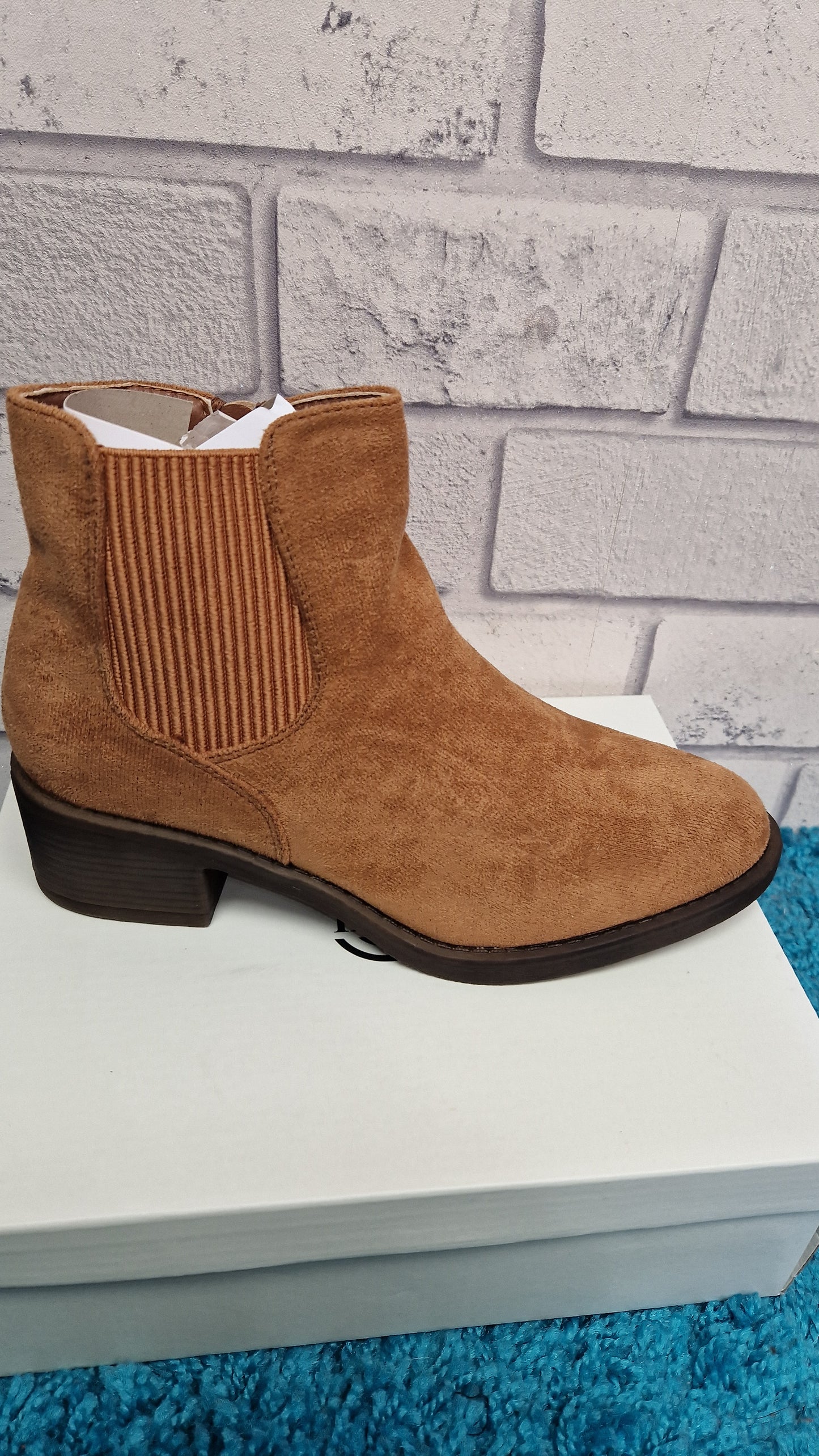 Suedette  Ankle  Boots With Zip