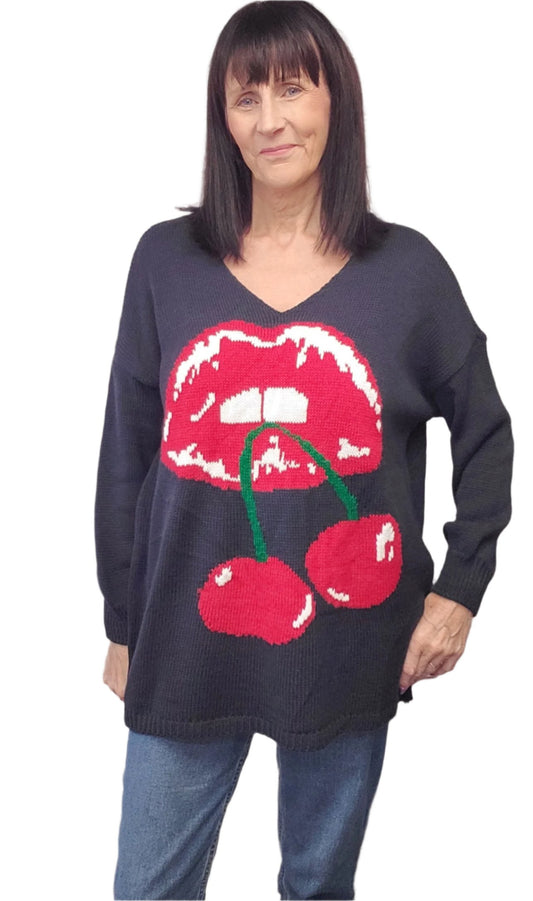 Cherry Jumper With Long Sleeves