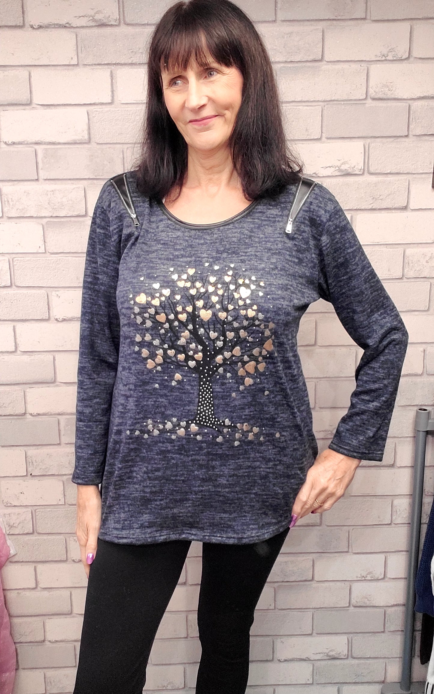 Trinny Long Sleeve Tree Of Life Top