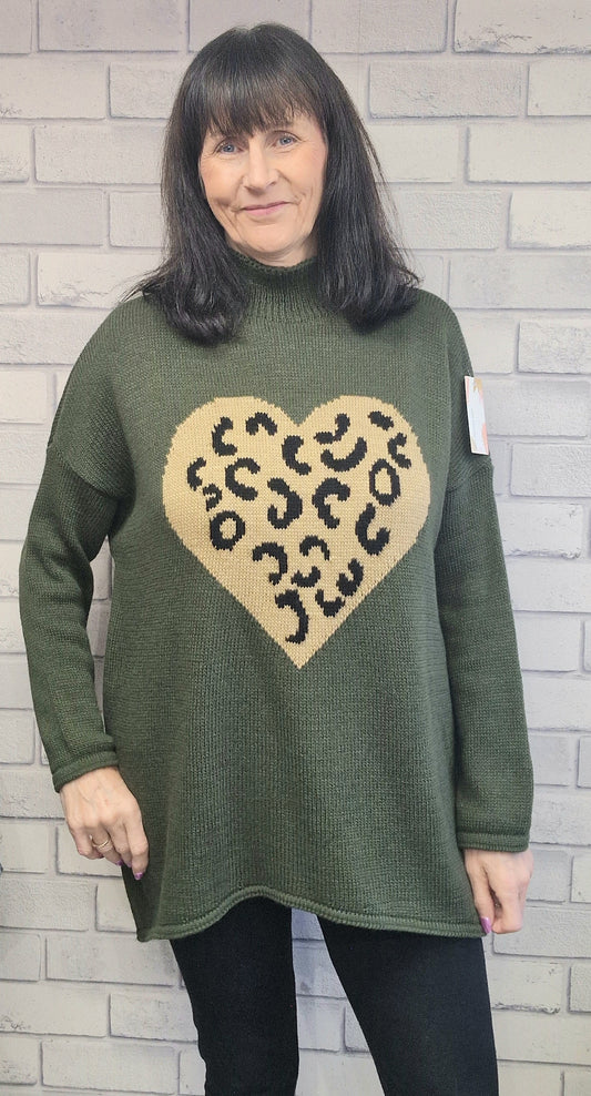 Netty Long Sleeve Heart Jumper
