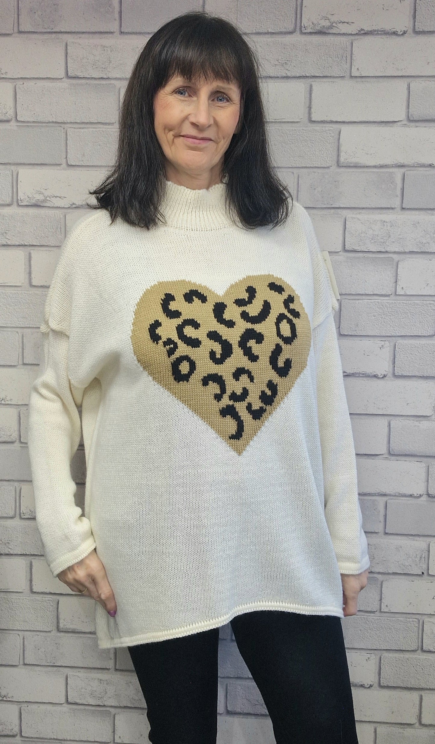 Netty Long Sleeve Heart Jumper