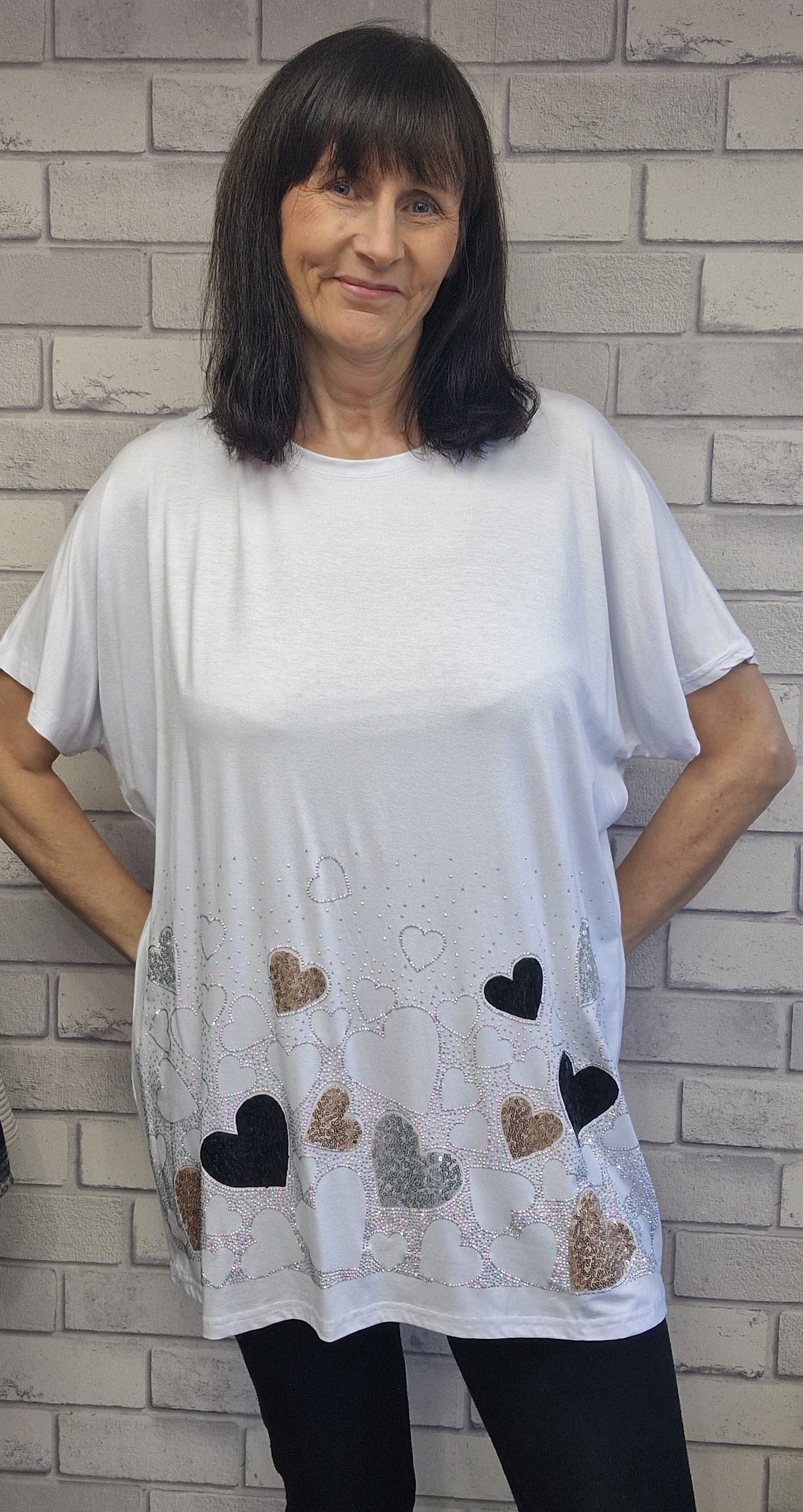 Chrissy Crystal Heart Tshirt