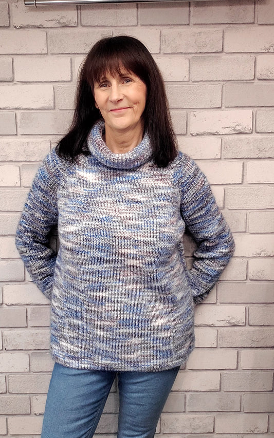 Raven Chunky Knit Polo Neck Jumper