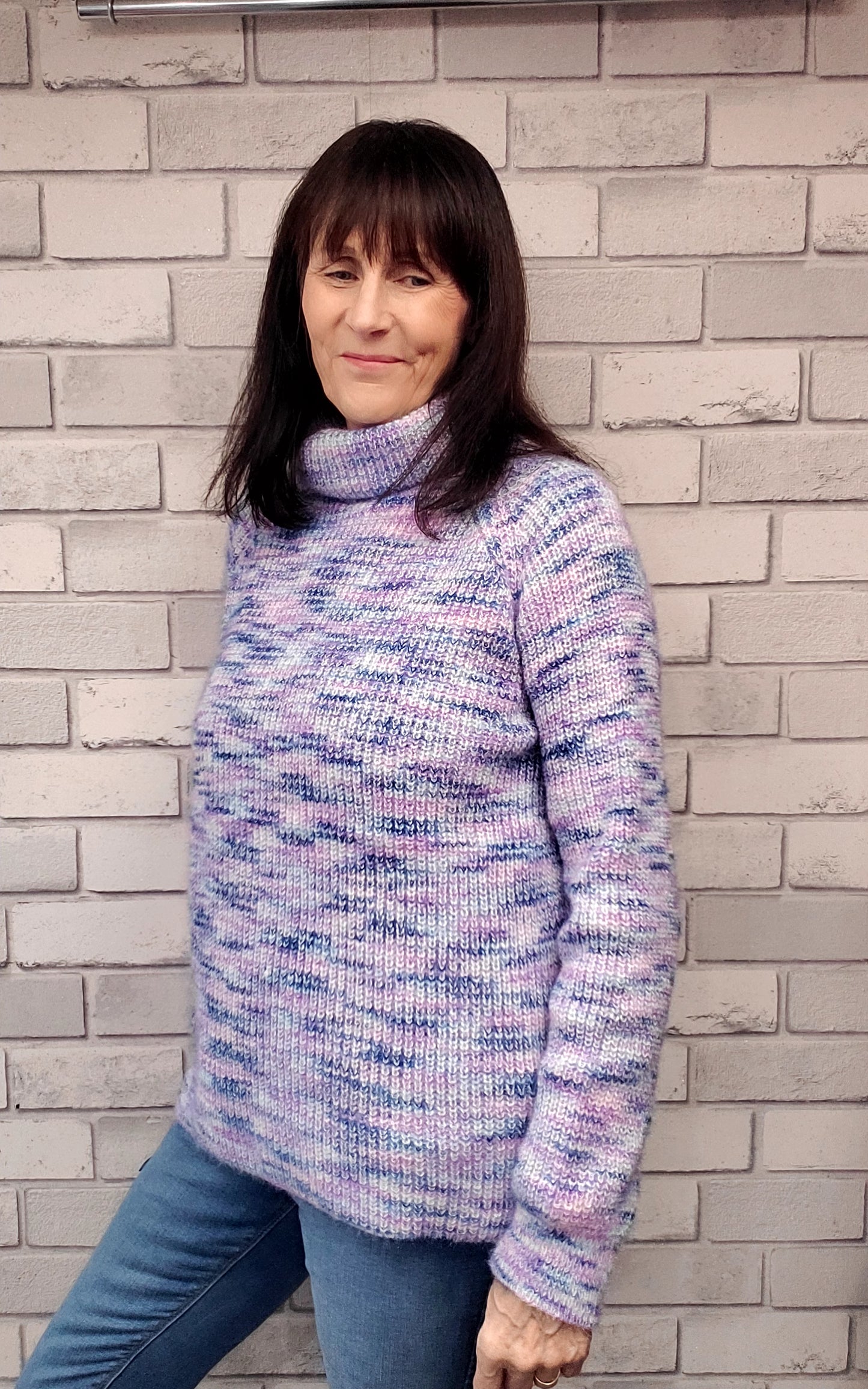 Raven Chunky Knit Polo Neck Jumper