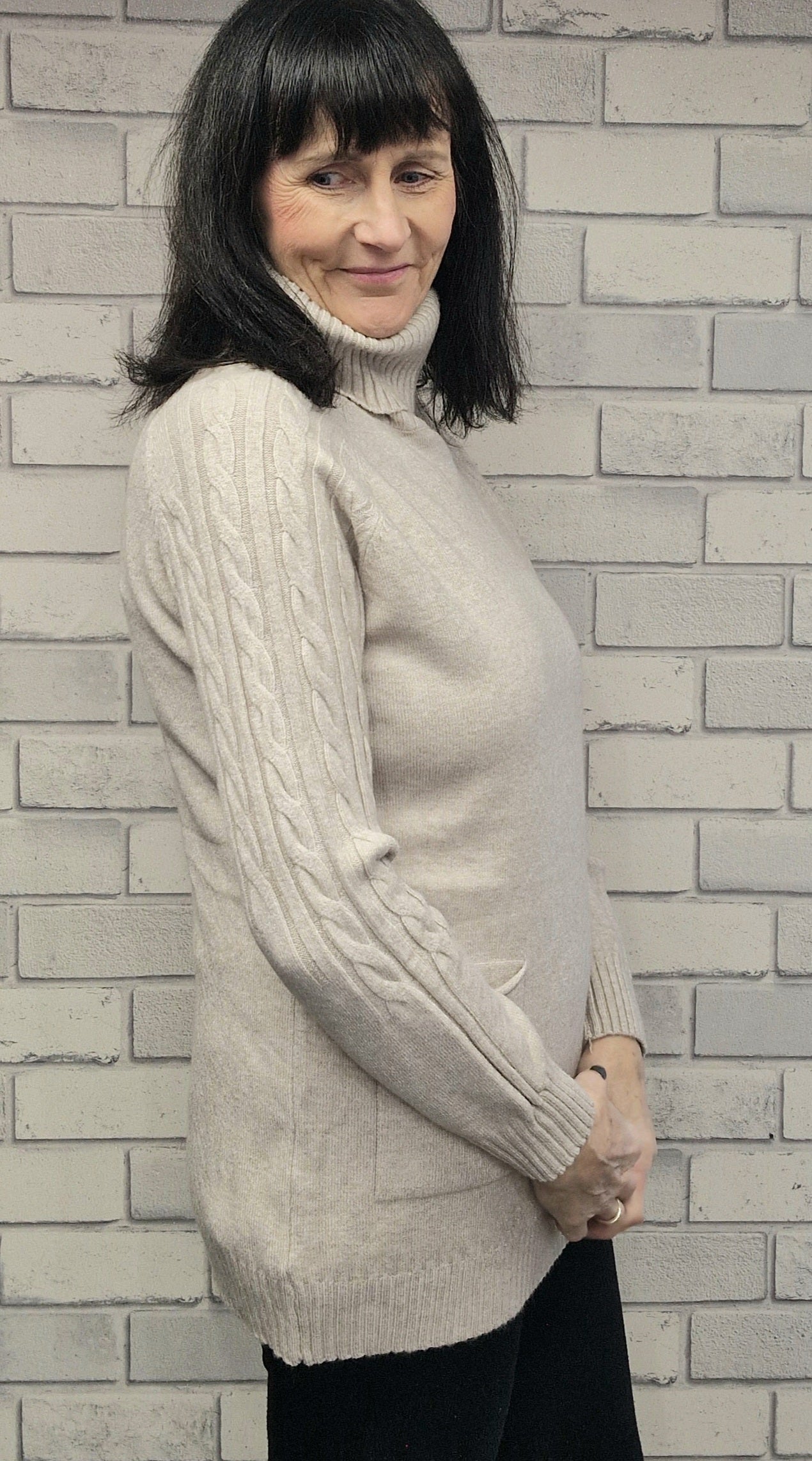 Trisa Polo Neck Soft Knit Jumper