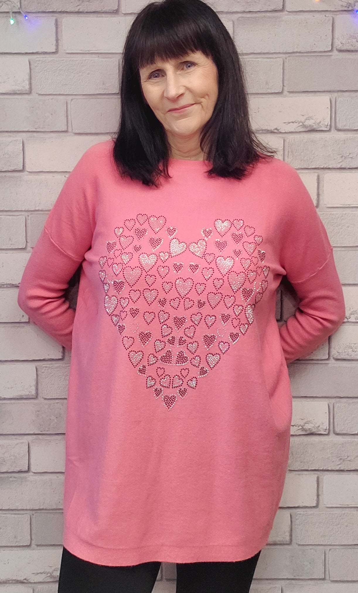 Imelda Crystal Heart Soft Knit Jumper