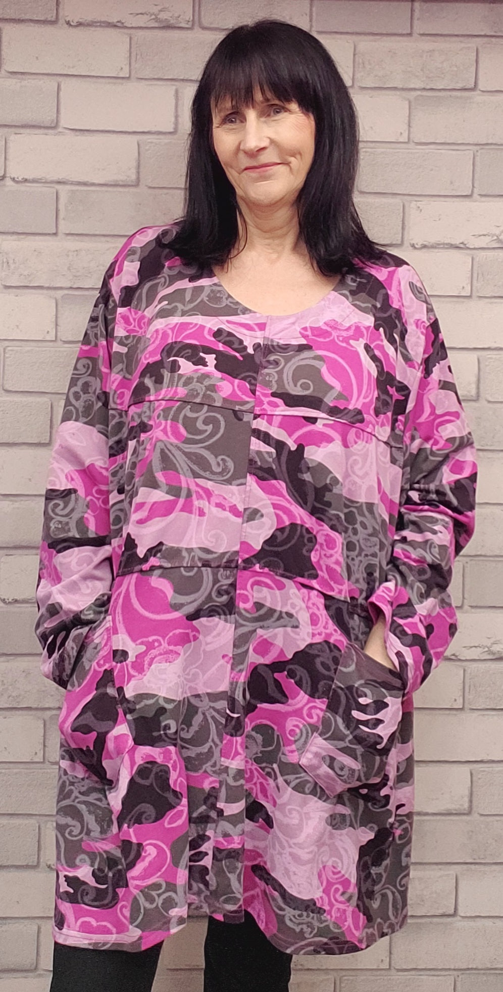 Cora Camouflage Print Top