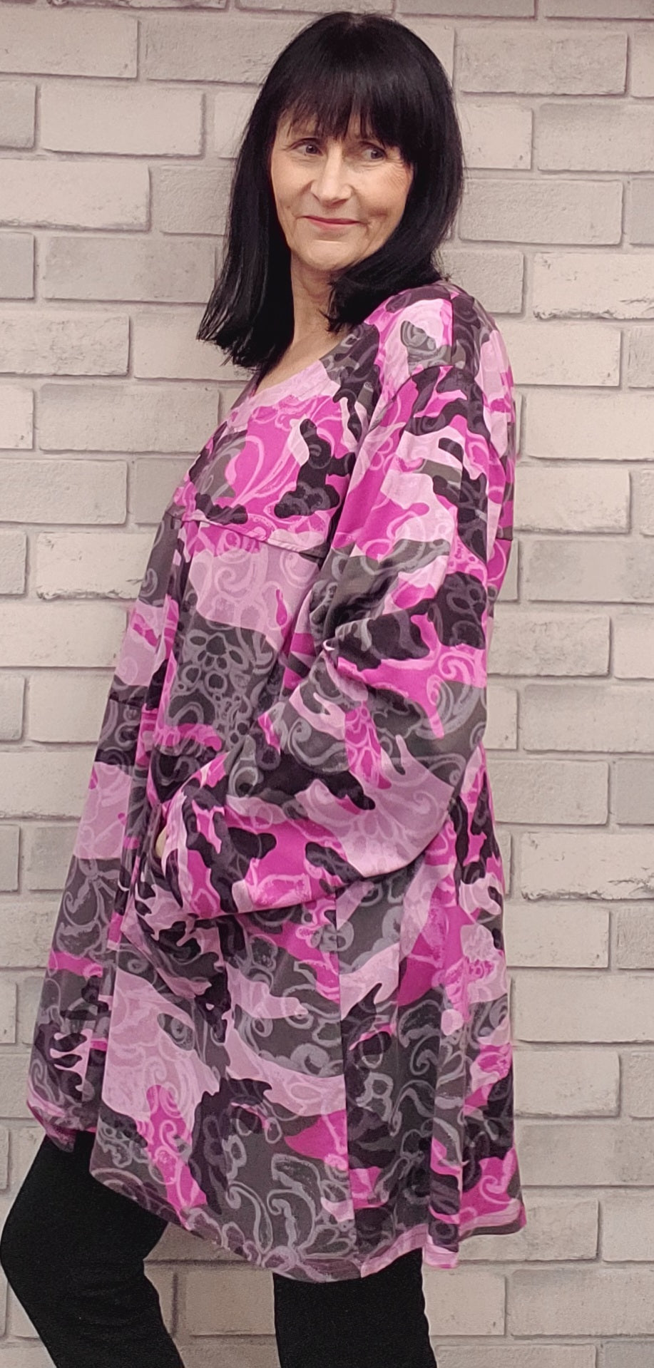 Cora Camouflage Print Top