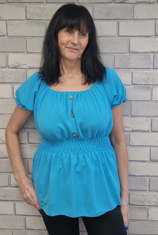 Ali Bardot Short Sleeve  Top