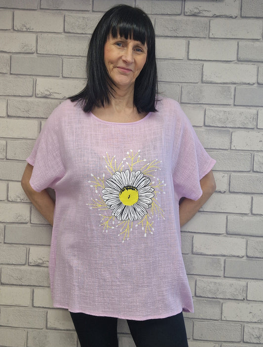 Brianna Daisy Print Summer Top