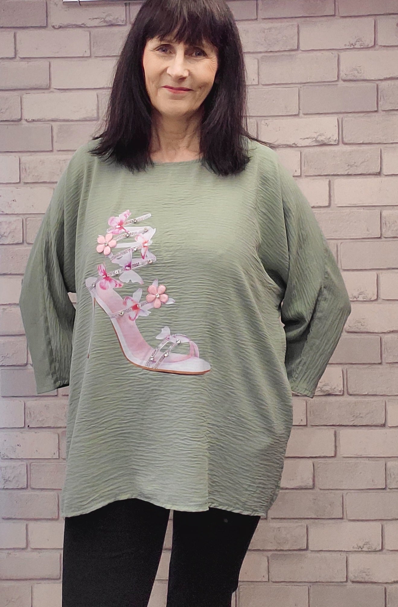 Suzie Shoe Print Top
