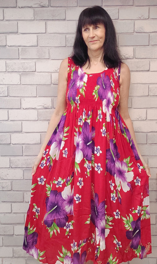 Iris Floral Print midi Dress