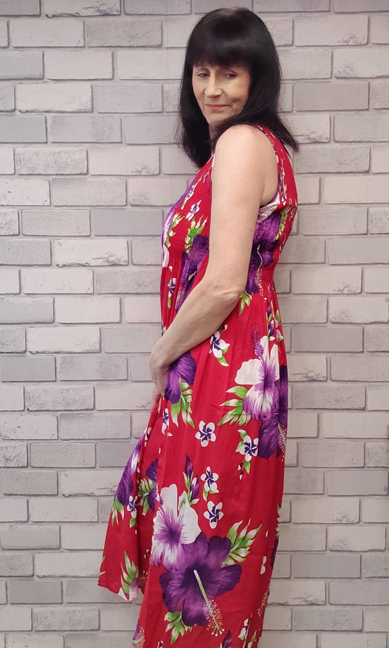 Iris Floral Print midi Dress