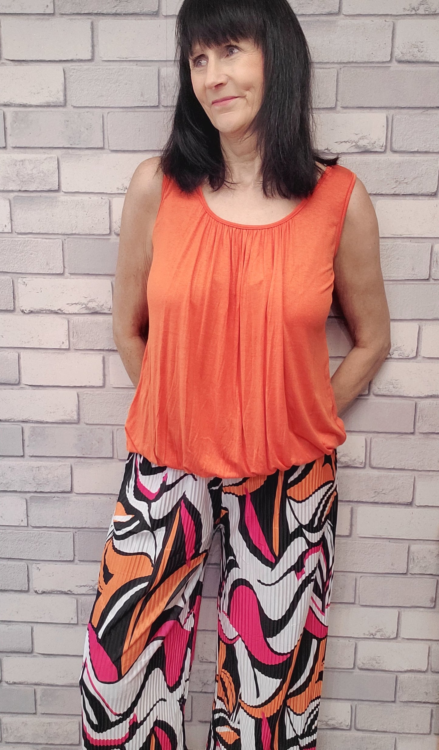 Ingrid Plain Loose Fit  Vest Tops
