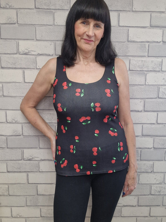 Casey Cherry Vest Top
