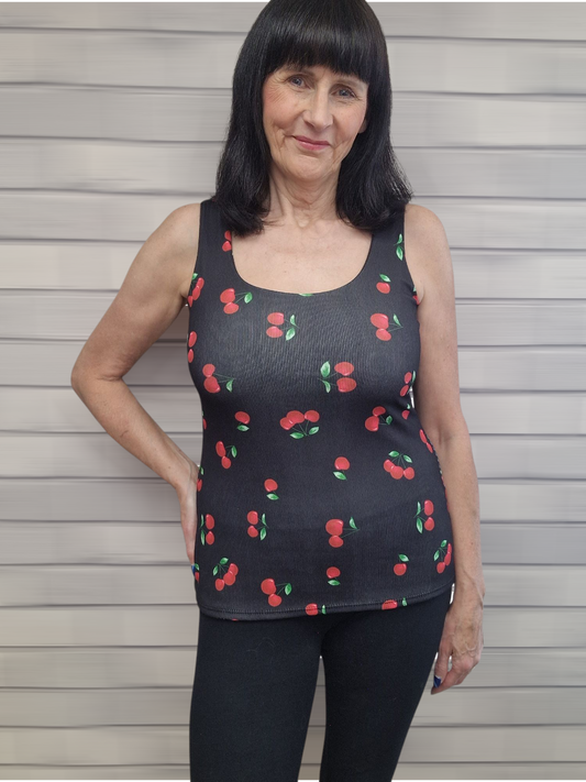 Casey Cherry Vest Top