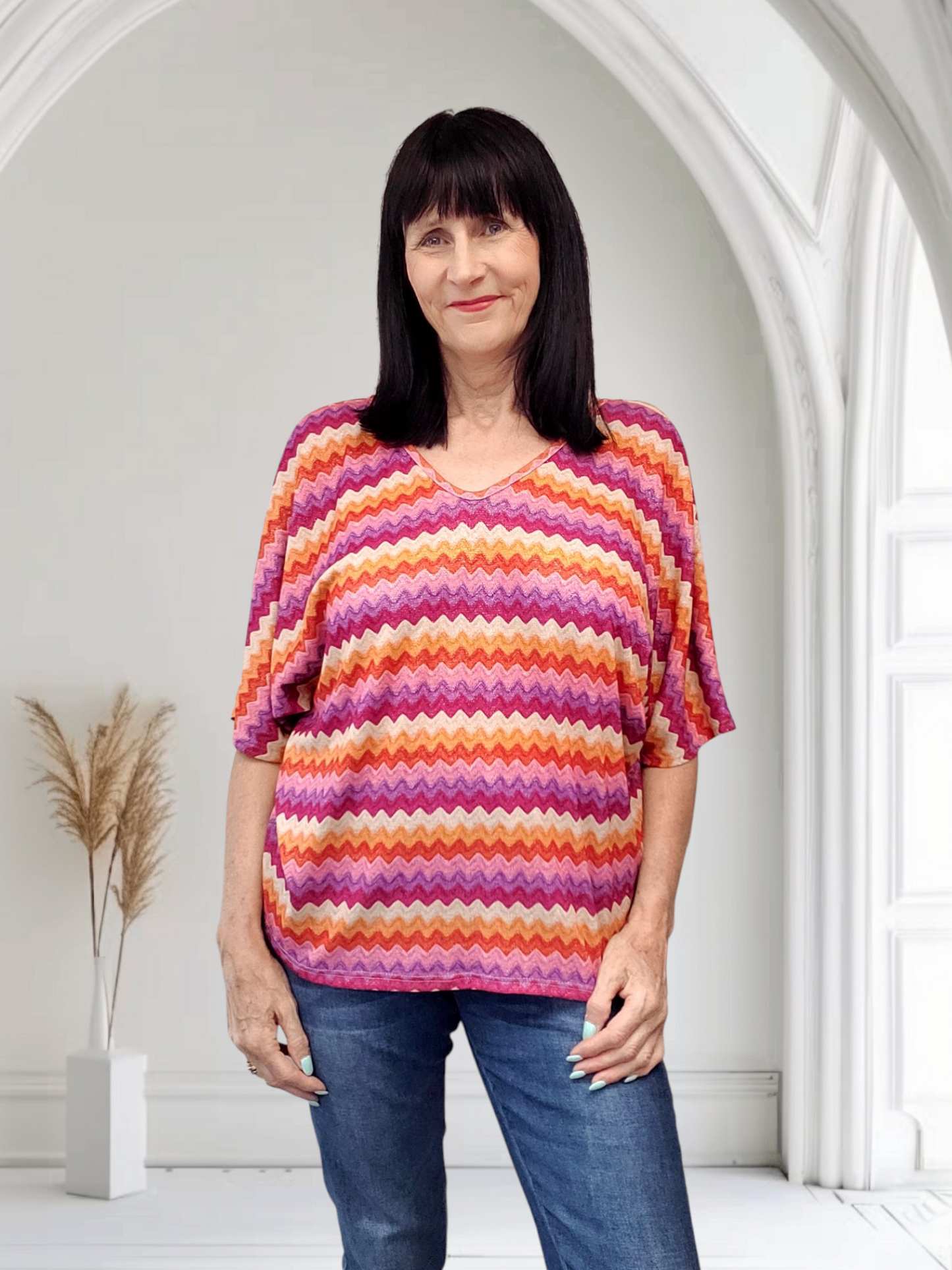 Bella Loose Fit Top Bow Back - Couture Boutique