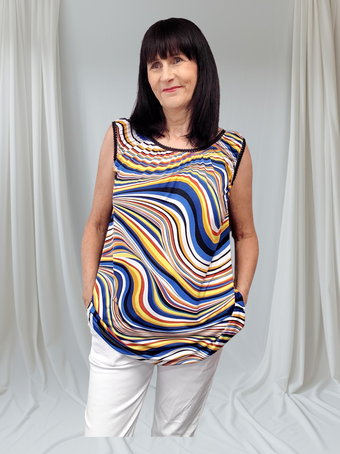 Inaya Coloured  Print  Vest  Top