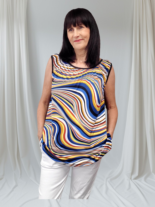 Inaya Coloured  Print  Vest  Top