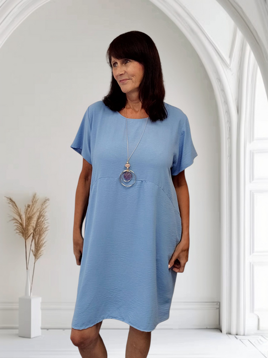 Vera Lightweight  Summer Dress With Necklace