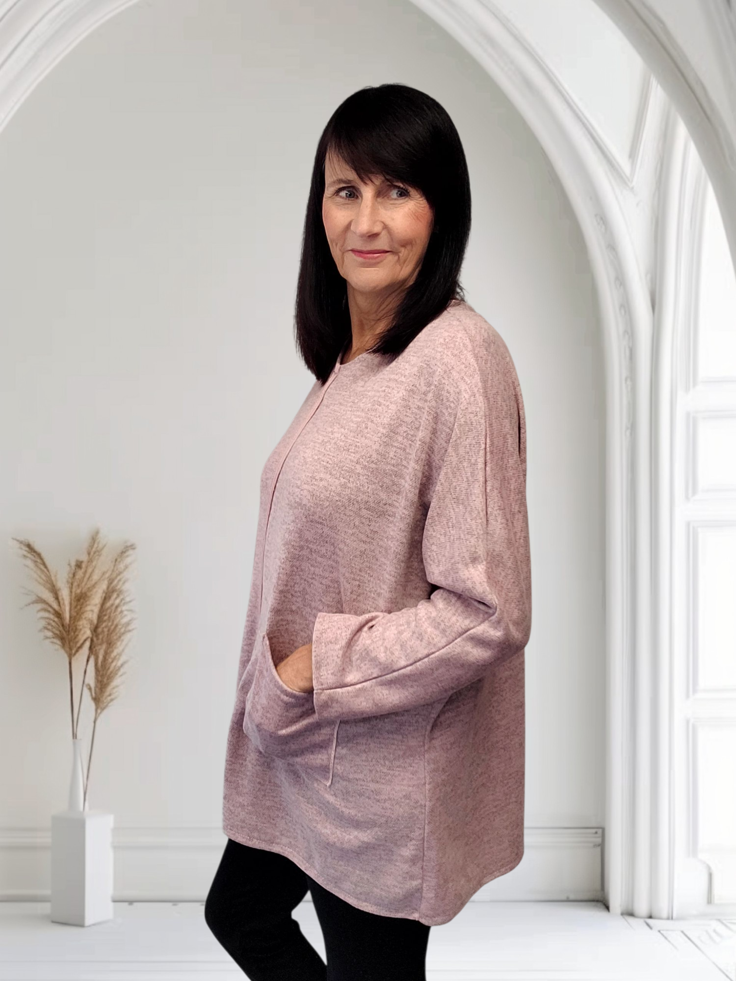 Julia Comfy Oversized Top with Pocket, Onesize  12-20 - Couture Boutique