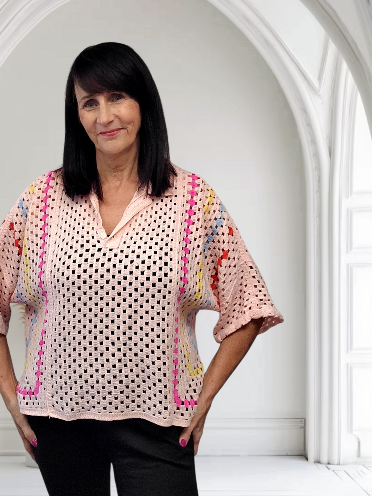 Berlinda Colourful  Crochet  Top