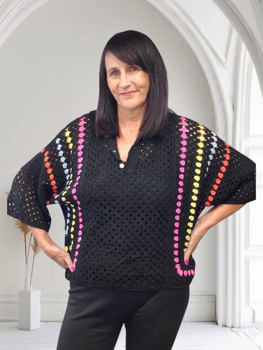 Berlinda Colourful  Crochet  Top