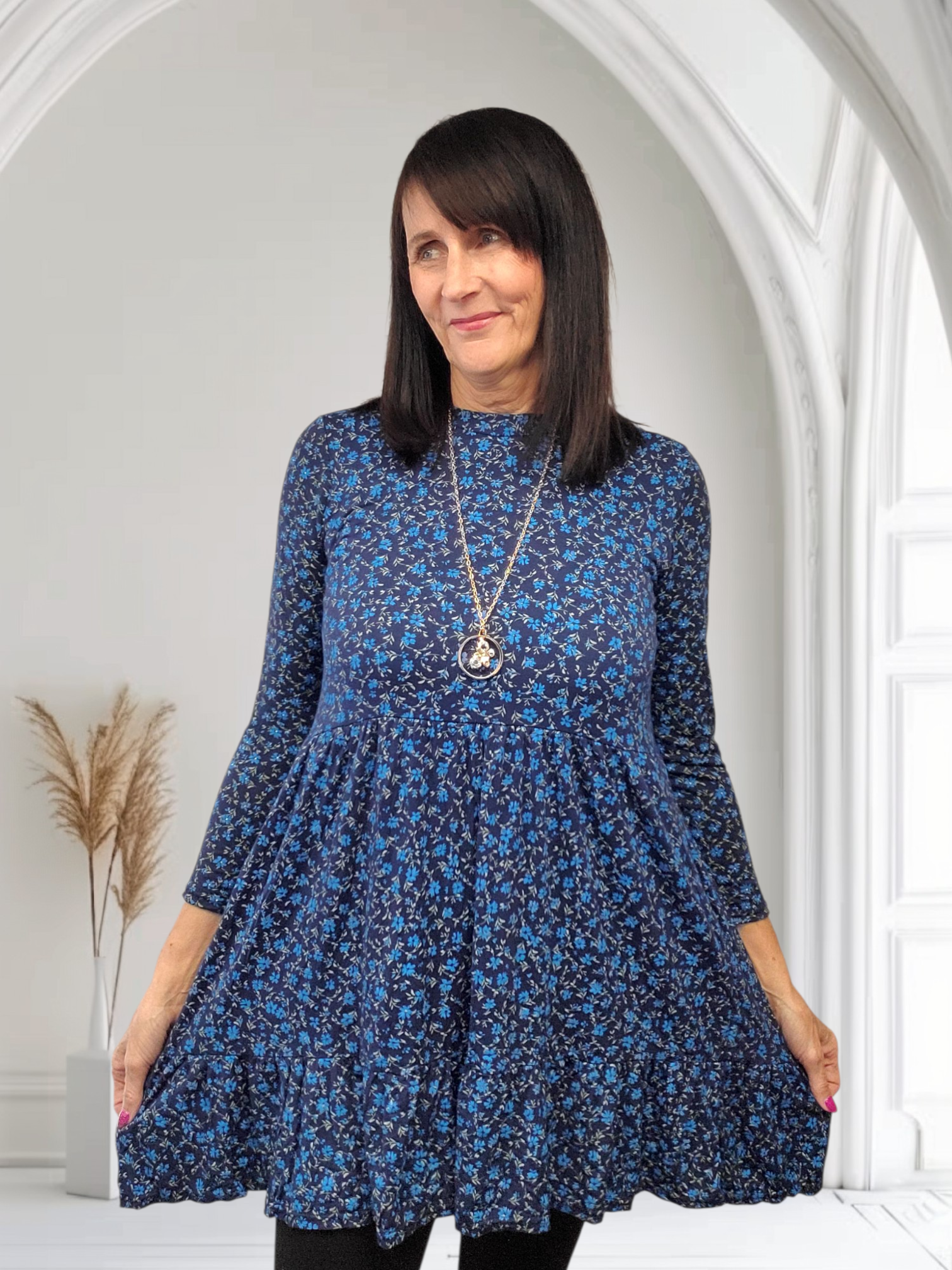 Tabbie Women’s Floral Midi Dress – Boho Chic Summer Style, 3 sizes - Couture Boutique