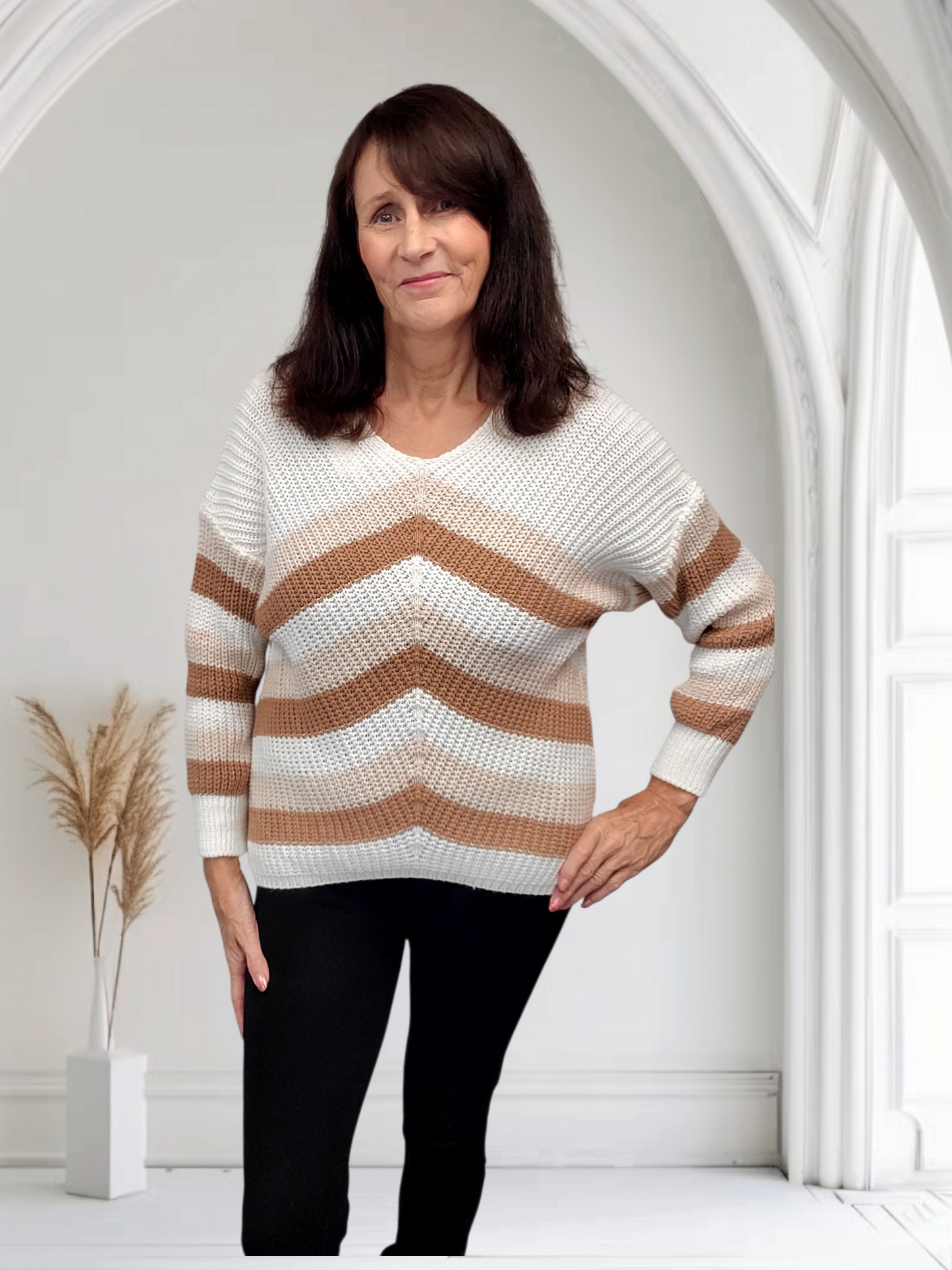 Beth Winter Women’s Jumper – Warm Knit Pullover, Onesize  12-16 - Couture Boutique