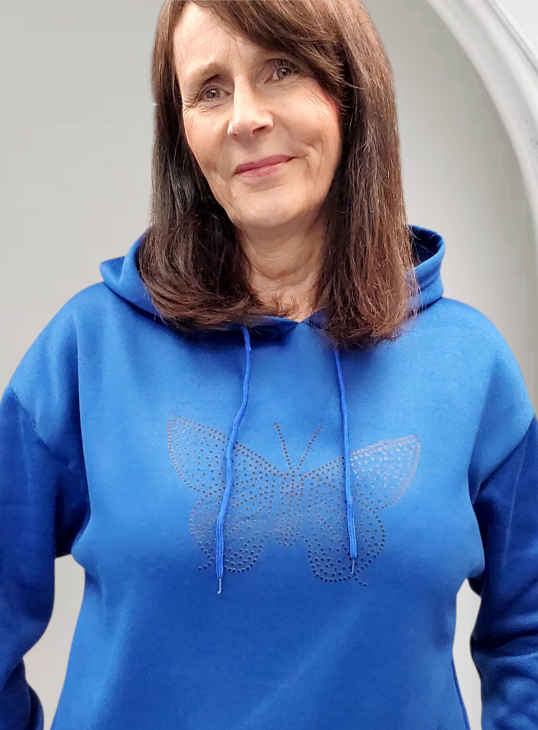 Beaty Butterfly Print Hoodie  Cozy Graphic Sweatshirt for Women, 3 Sizes