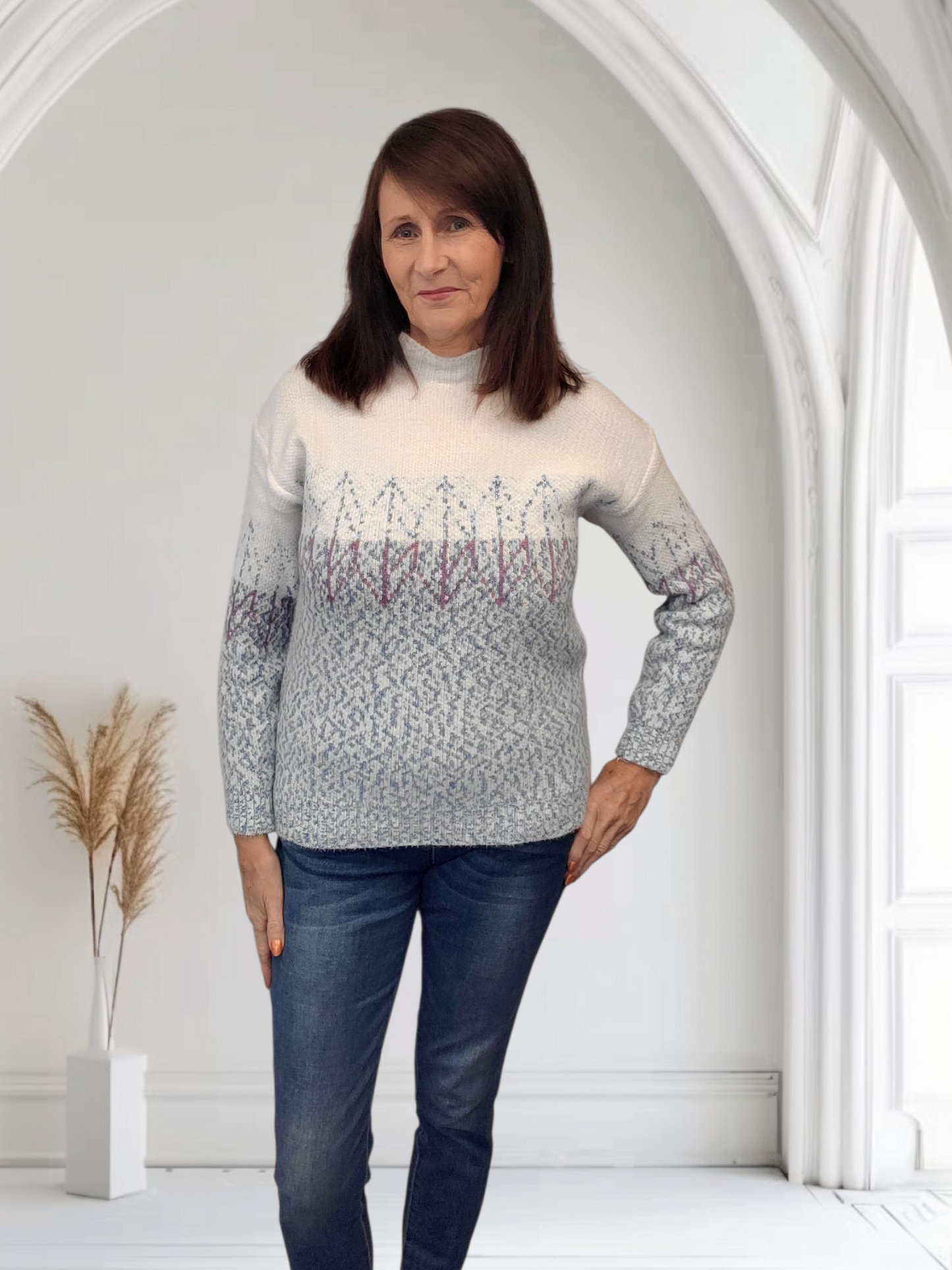 Dotty Women’s High Neck Jumper , 5 Colours  Onesize 12-16