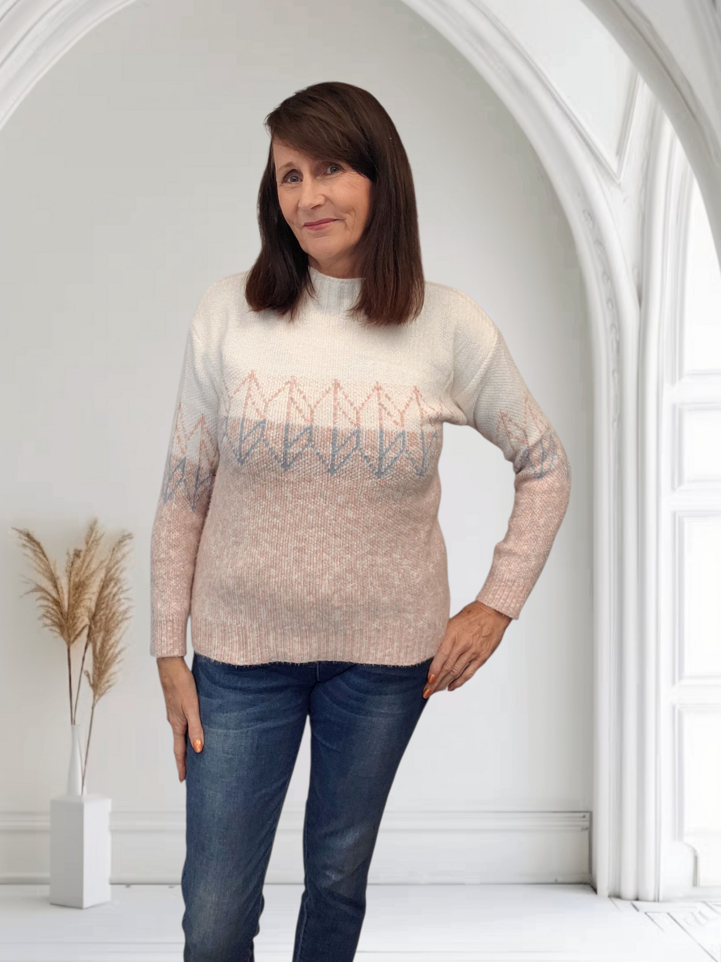 Dotty Women’s High Neck Jumper , 5 Colours  Onesize 12-16