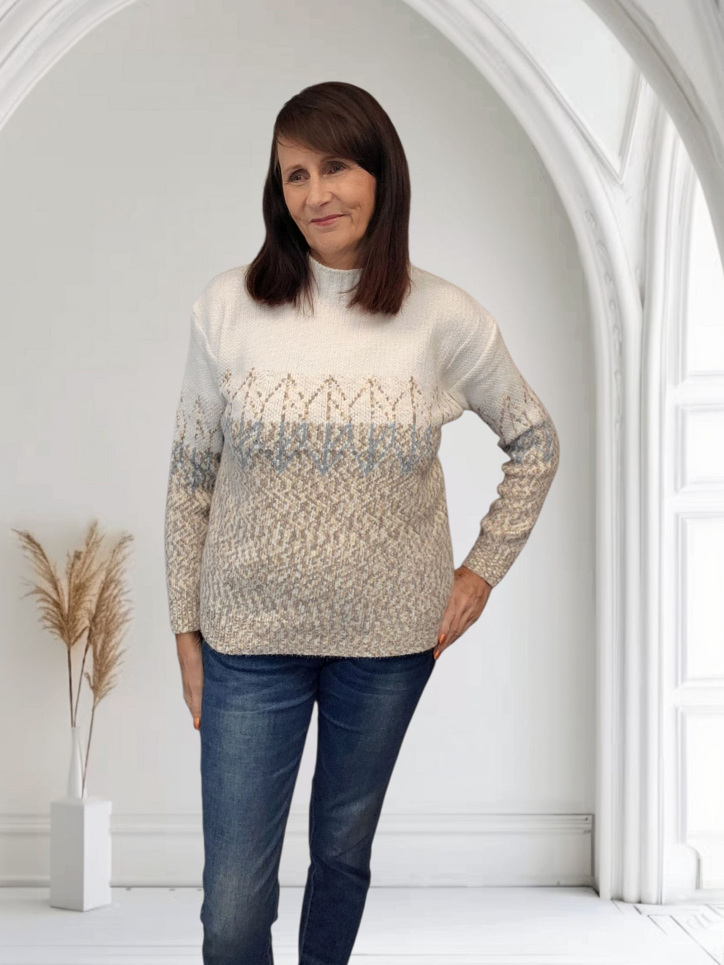 Dotty Women’s High Neck Jumper , 5 Colours  Onesize 12-16