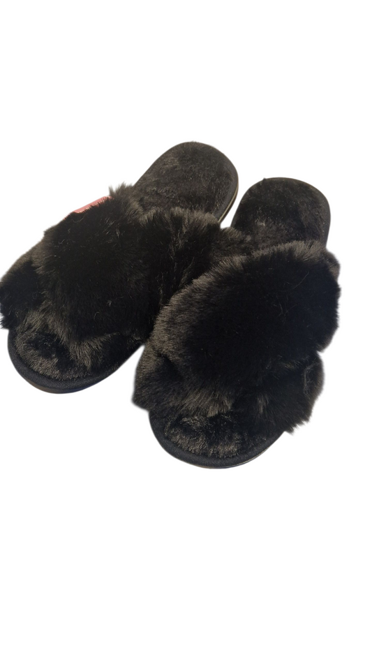 Faux Fur Slippers Size 3-8