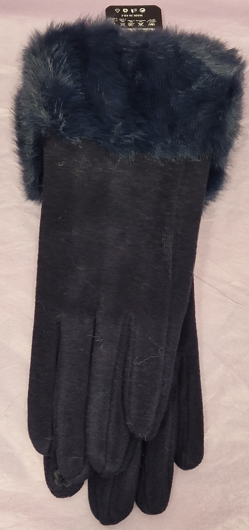 Ladies Gloves With Faux Fur Wrist