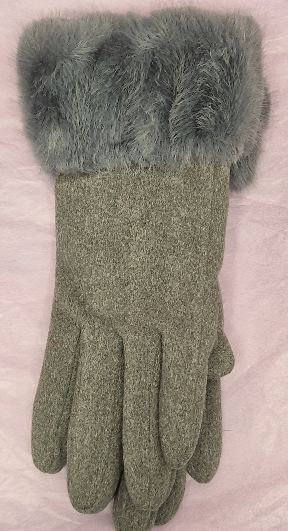 Ladies Gloves With Faux Fur Wrist