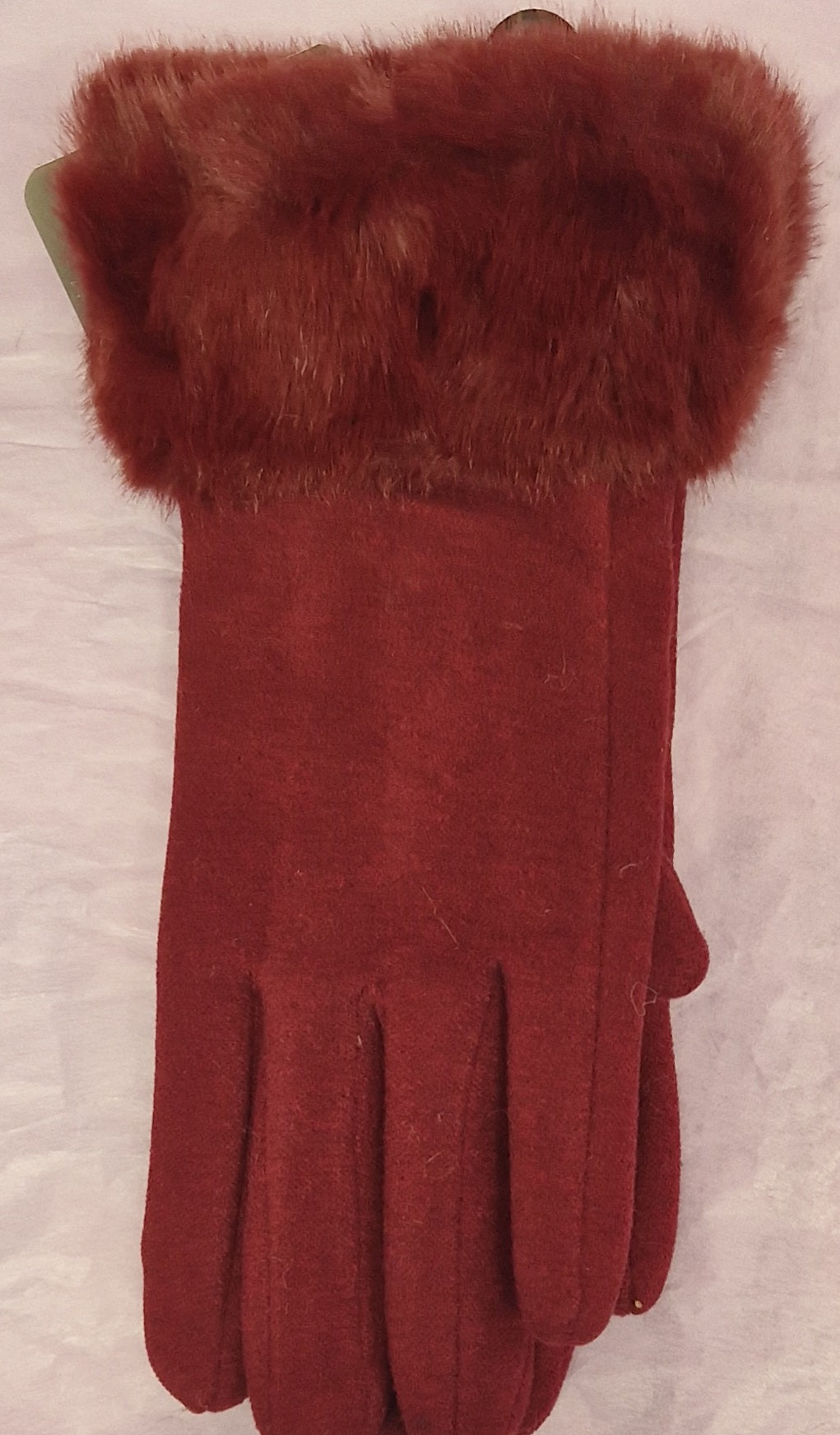 Ladies Gloves With Faux Fur Wrist