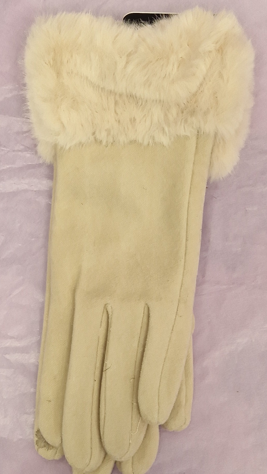 Ladies Gloves With Faux Fur Wrist