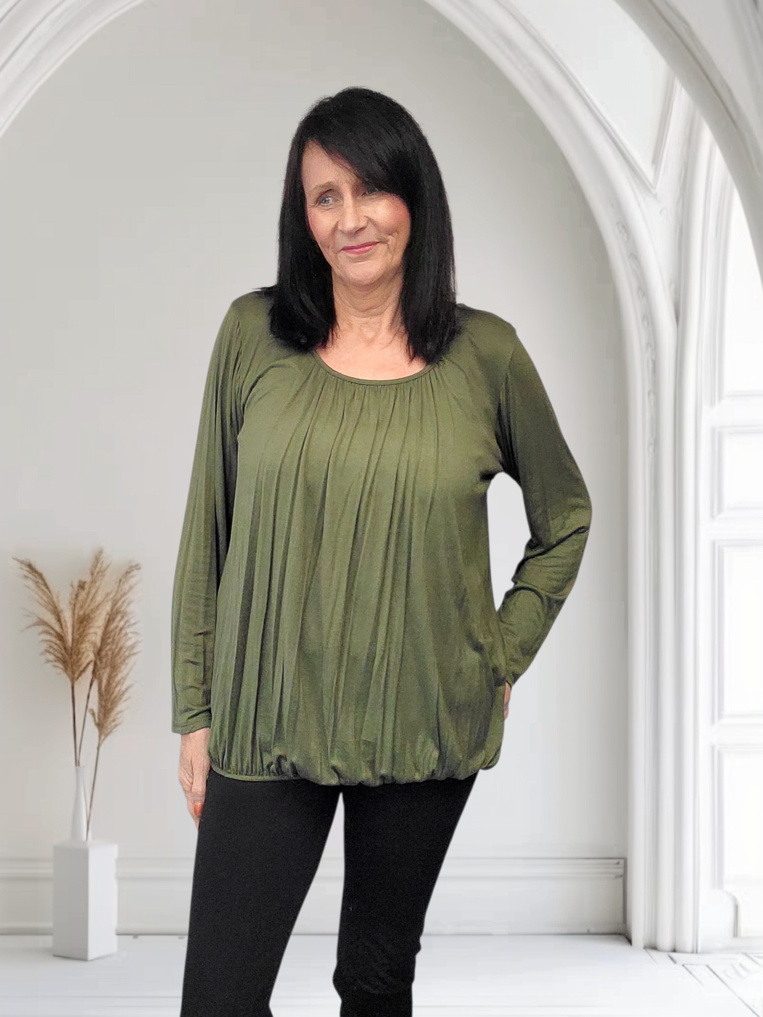 Ocean Women’s Long Sleeve Top – Casual, Comfortable, Everyday Wear, Onesize  12-22 - Couture Boutique