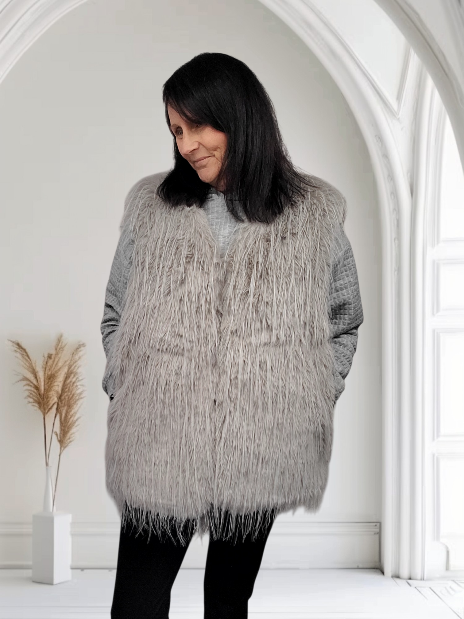 Nancy Fluffy Waistcoat - Couture Boutique