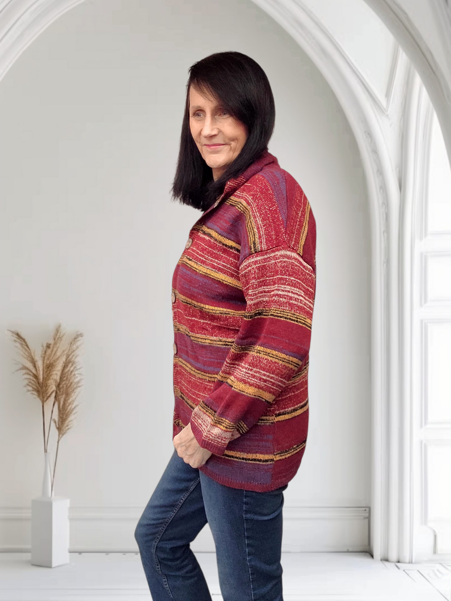 Alyssa Classic Striped Cardigan – Soft, Comfortable & Versatile