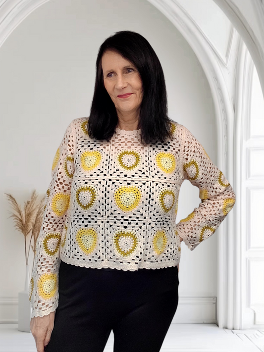 Camila Heart Crochet tops - Couture Boutique