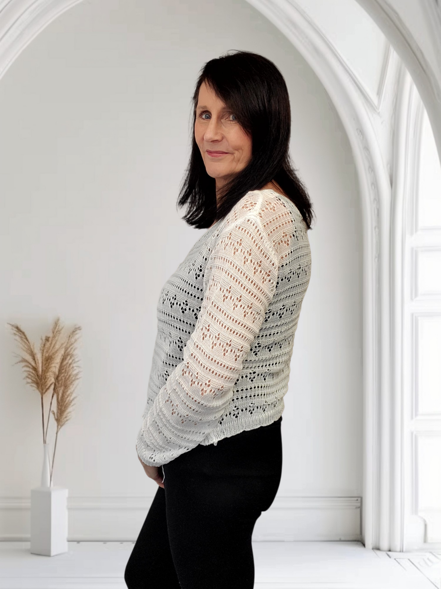 Danna Long Sleeve Crochet Cardigan - Couture Boutique