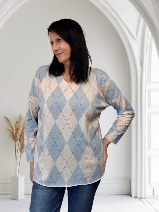 Gemma Diamond Pattern Top