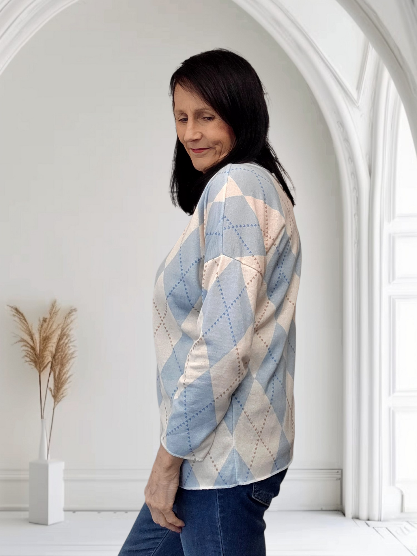 Gemma Diamond Pattern Top