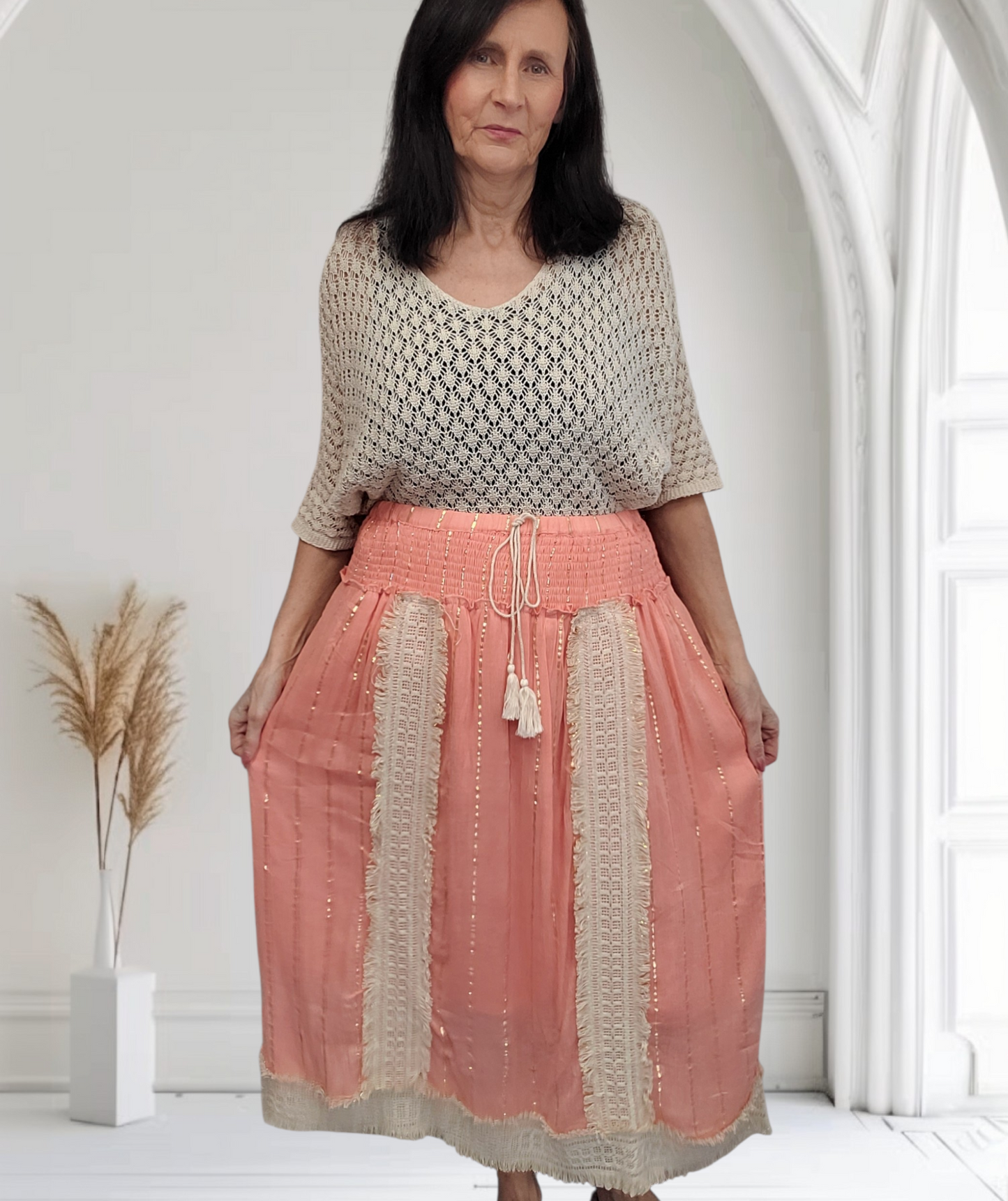 Kim Boho Gypsy Style Maxi Skirt – Flowy Summer Skirt