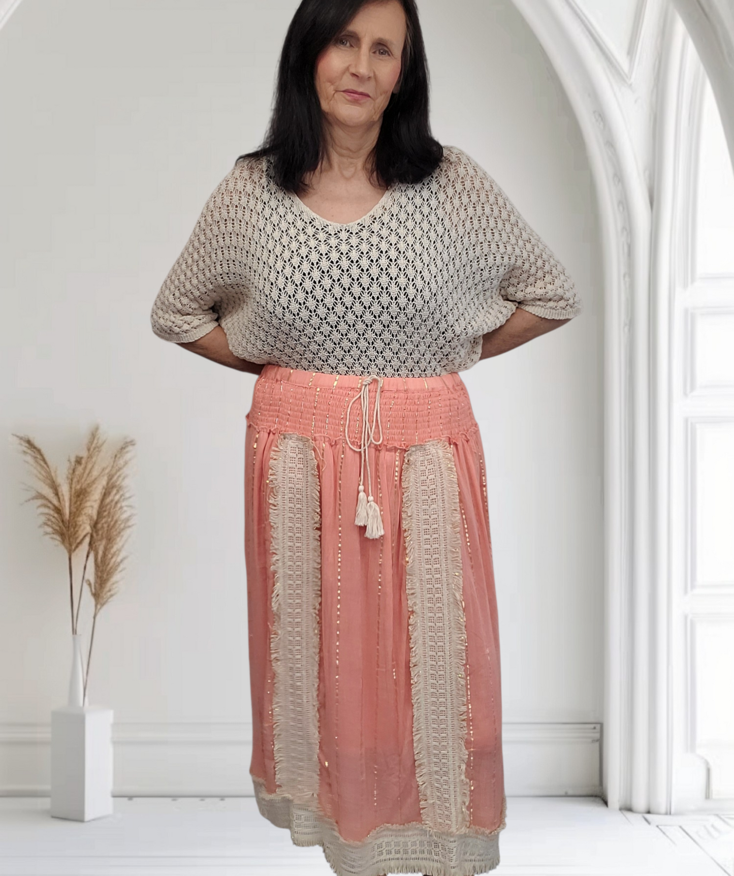 Kim Boho Gypsy Style Maxi Skirt – Flowy Summer Skirt