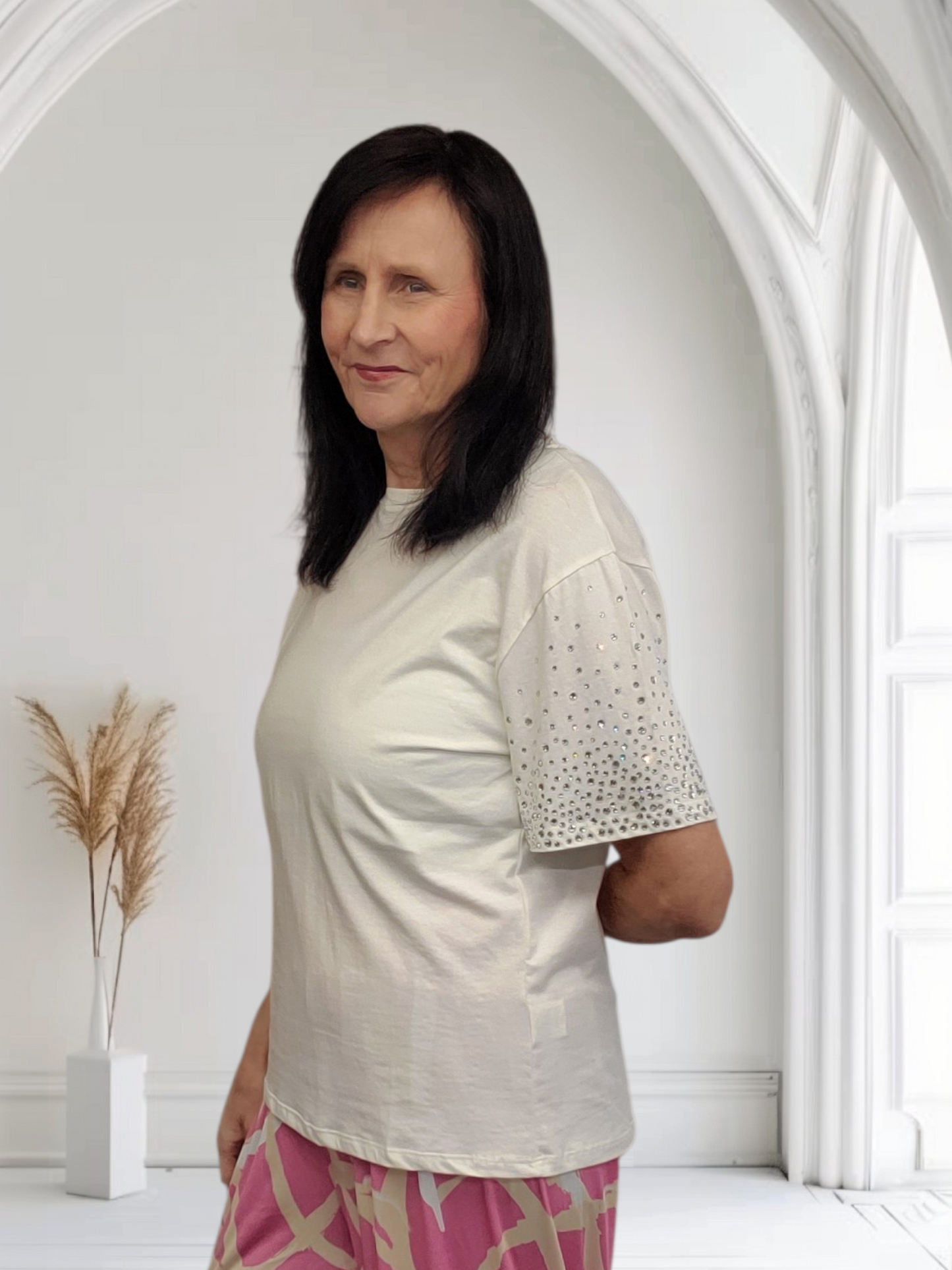Women’s Crystal Sleeve T-Shirt