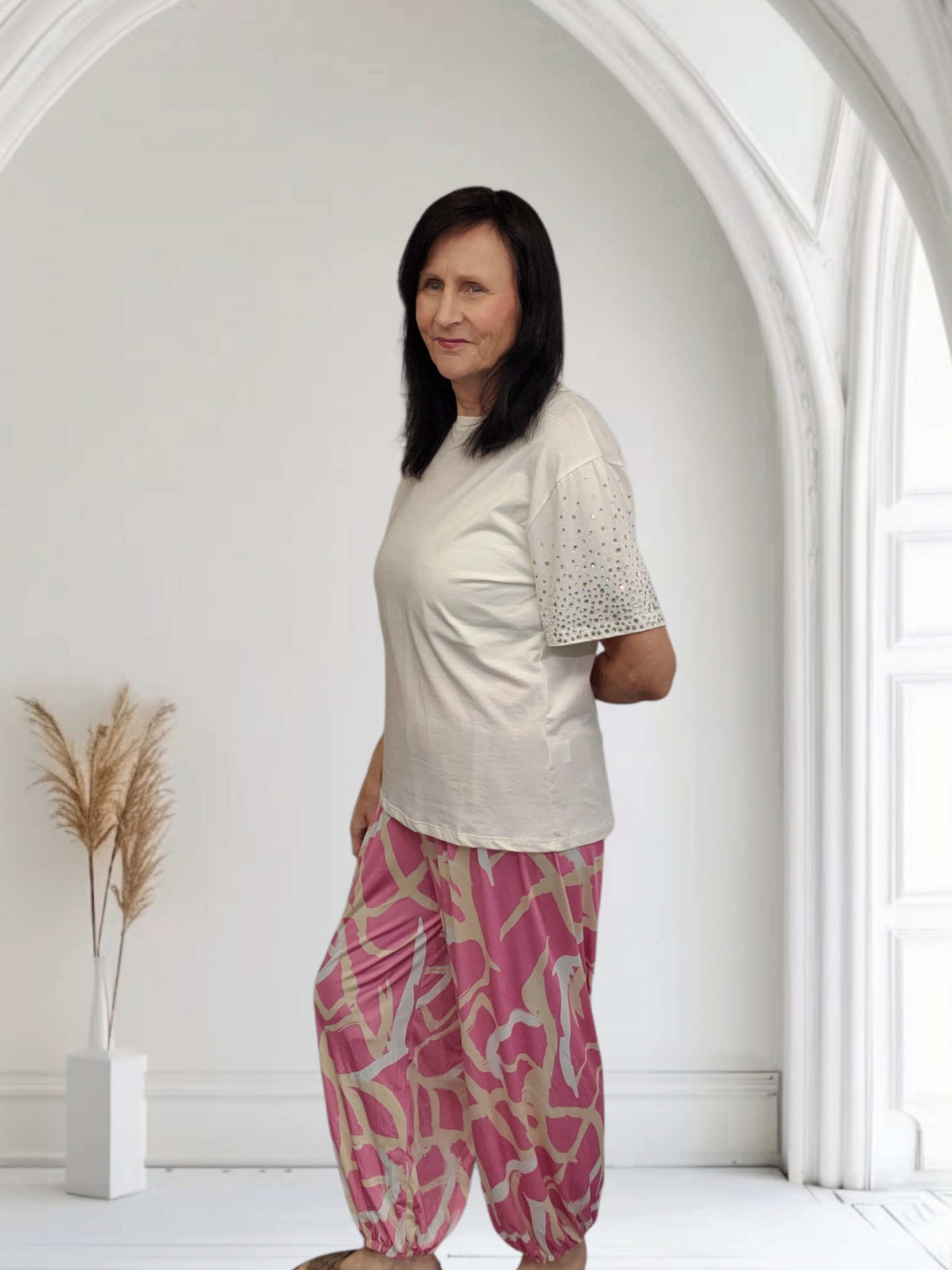 Ladies Patterned Stretchy Harems