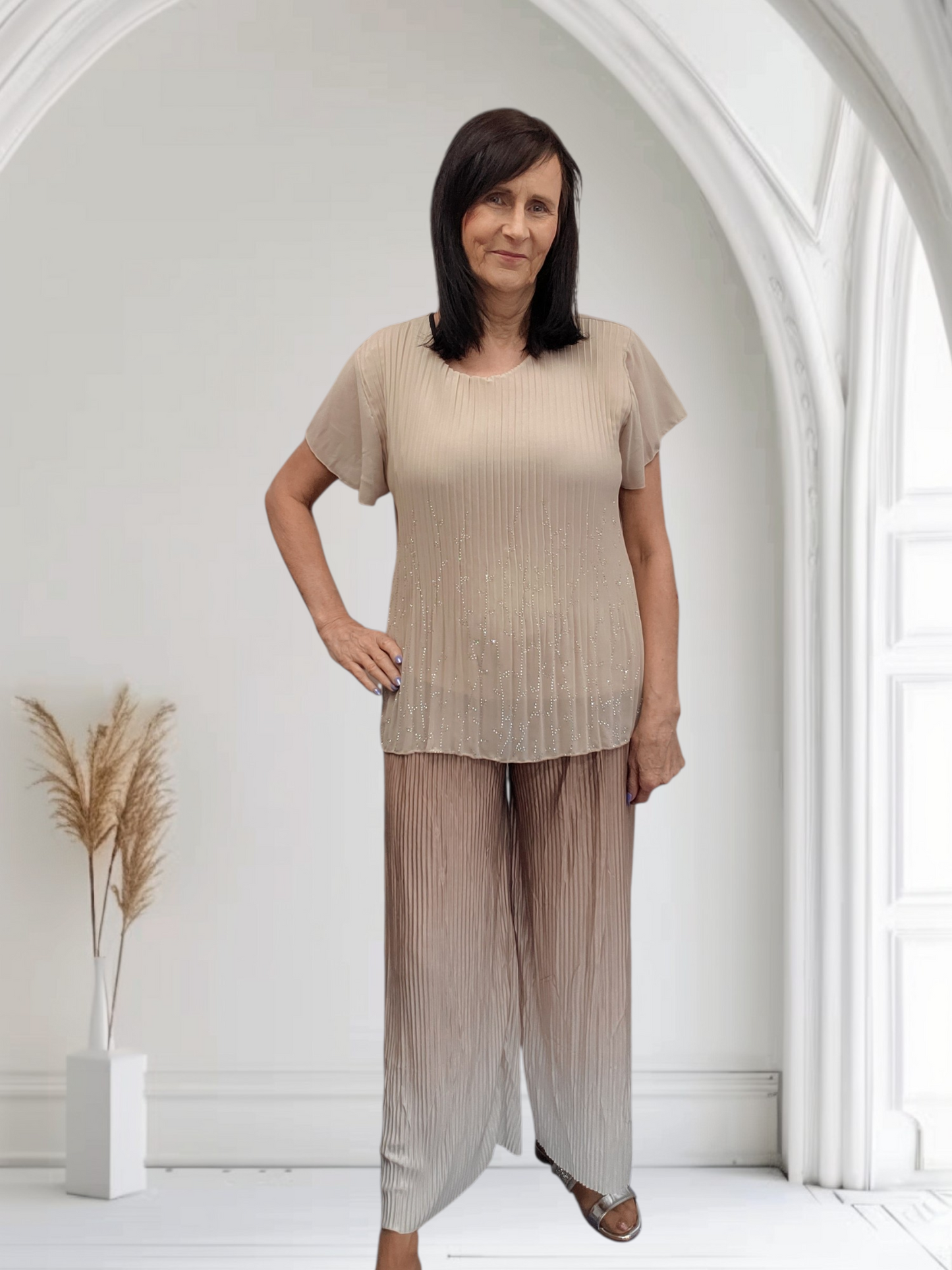 Women’s Ombre Trousers – Stretch Fit Elastic Waist Pants - Couture Boutique